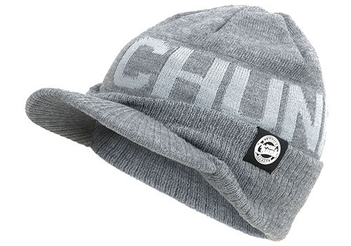 Grey Peaked Beanie