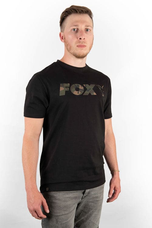Fox Black/Camo Print T-Shirt XLarge