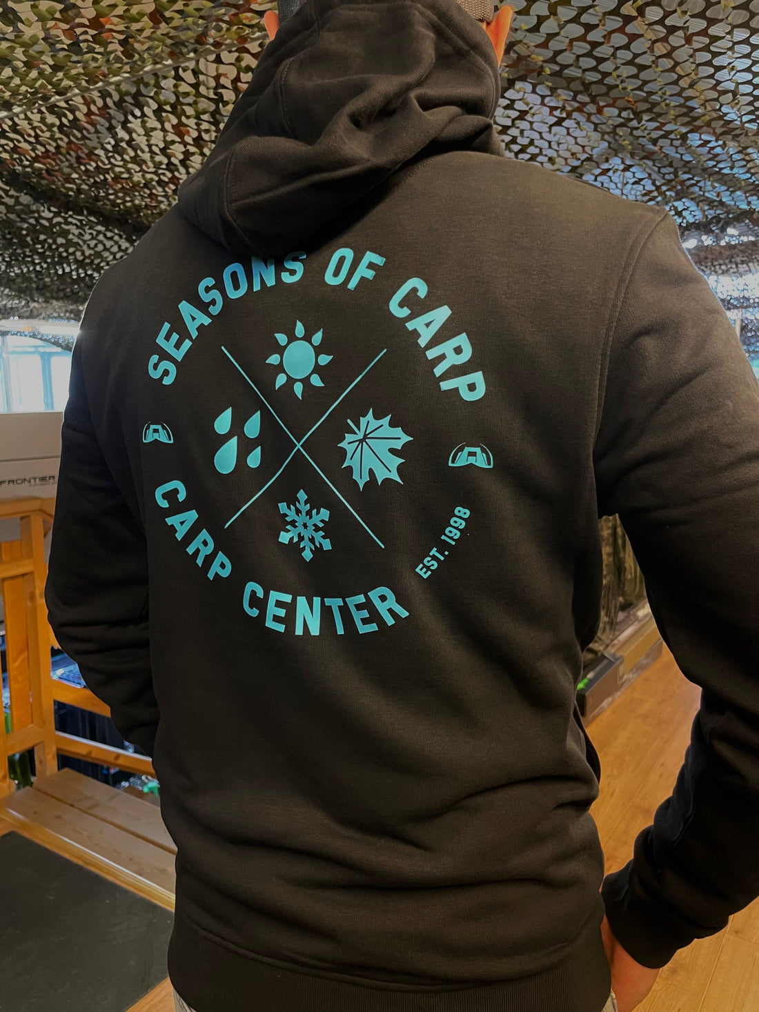 Carp Center Hoody Black/Turquoise Season of Carp