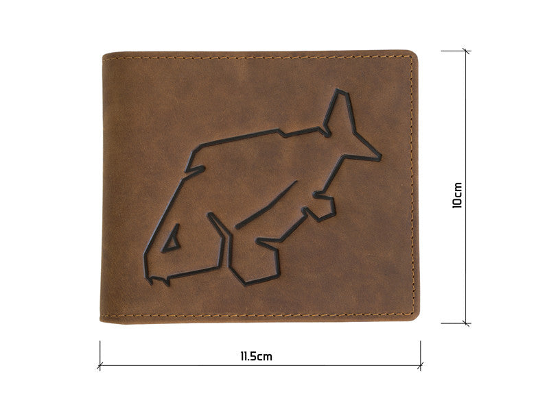 Delphin Ledergeldbörse Carp Outline
