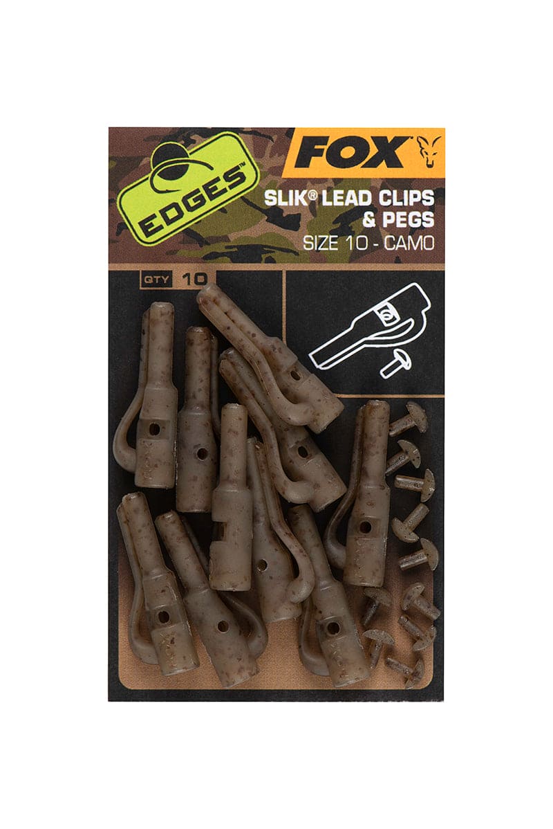Fox Edges Camo Slik Lead Clips & Pegs Size 10