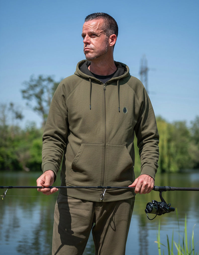 Fox Collection Zipped Hoody Green