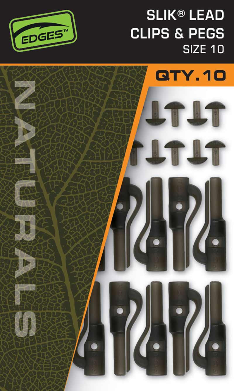 Fox Edges Naturals Lead Clips & Pegs Size 10