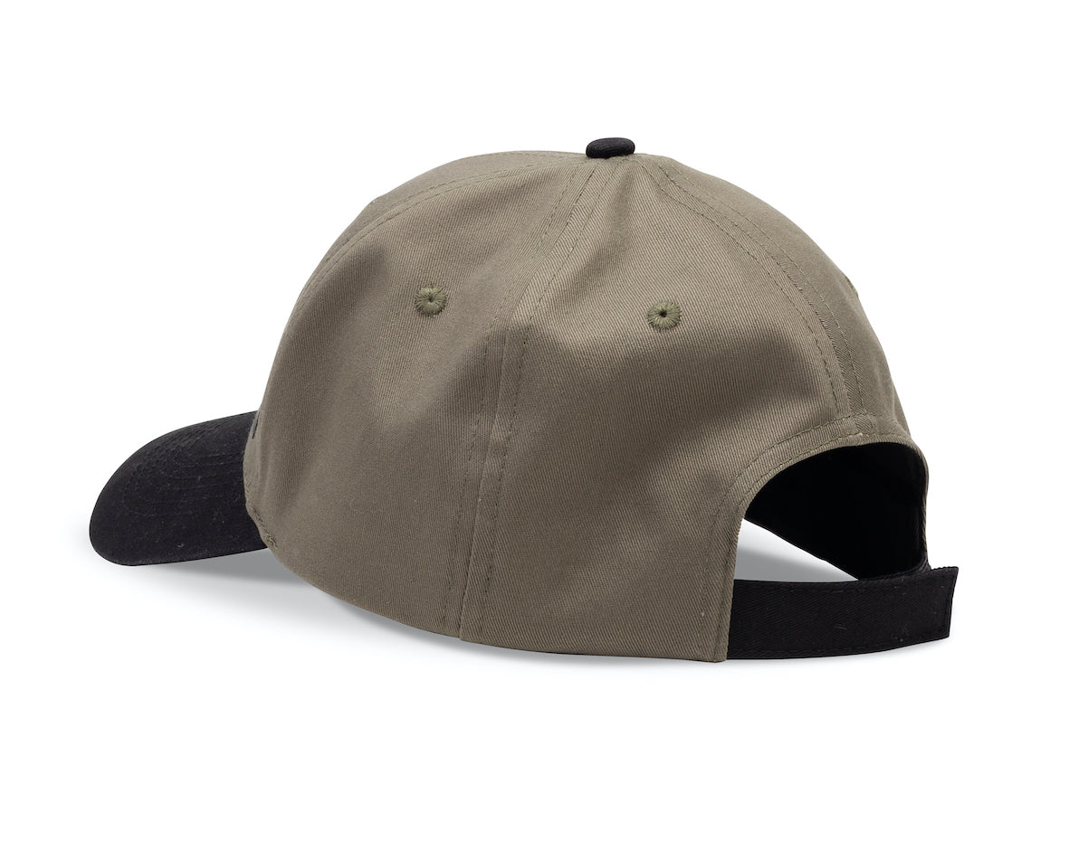 Square Print Baseball Cap Black