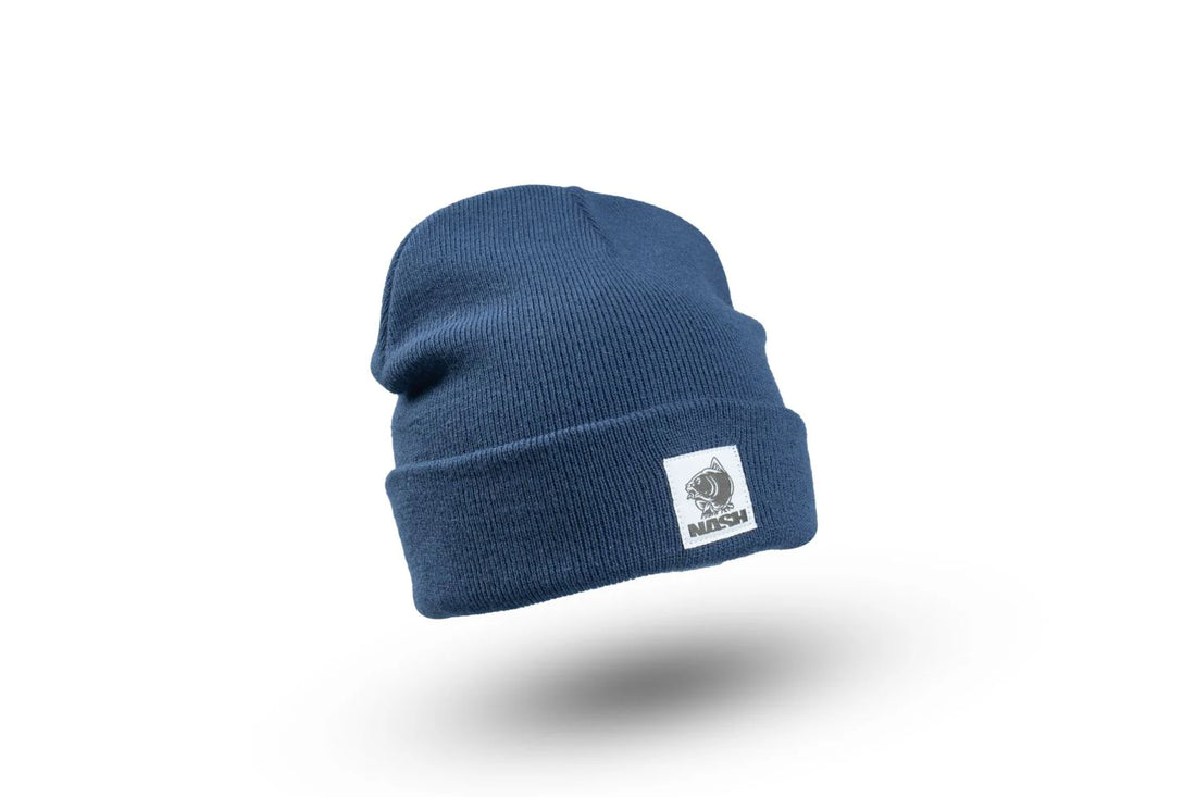 Nash Make it Happen Badge Beanie Hat Navy Blue