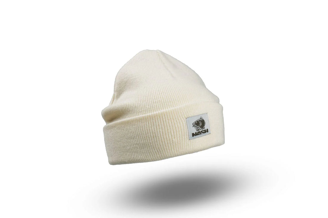 Nash Make it Happen Badge Beanie Hat Ecru