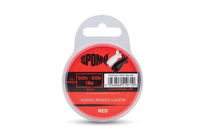 Spomb Tapered Braided Leaders - 3 Stück 50lb-20lb