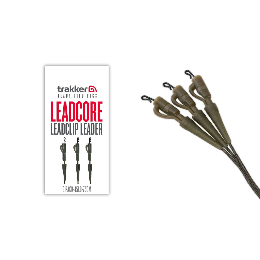 Trakker Leadcore Leadclip Leader 75cm 3 Pack