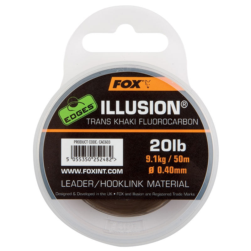 Fox Illusion Flurocarbon Leader Trans Khaki 0,40mm 20lb