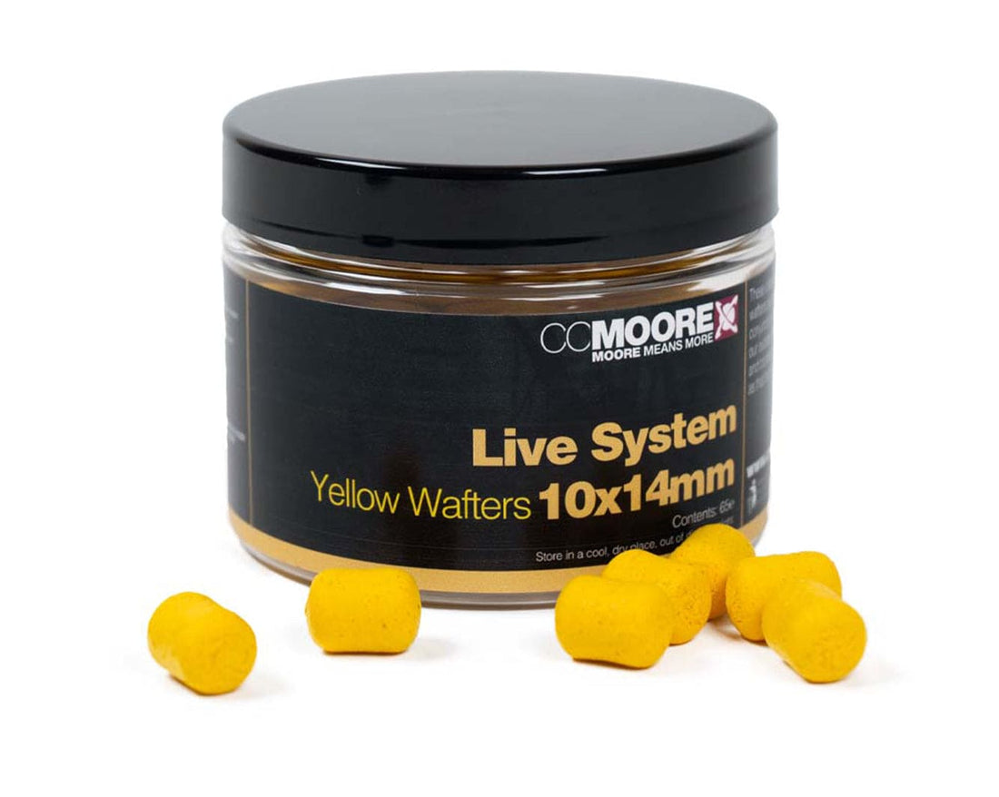 CC Moore Live System Yellow Dumbell Wafters 10x14mm