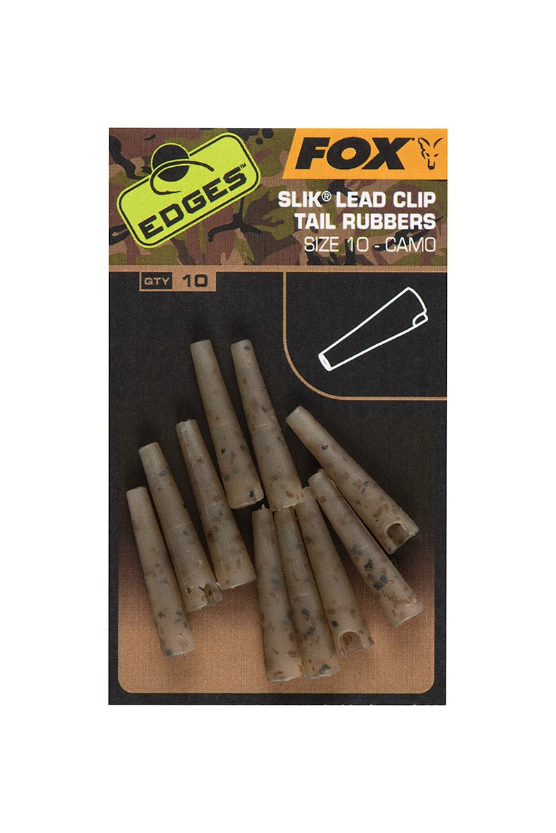 Fox Edges Camo Slik Lead Clip Tail Rubbers Size 10