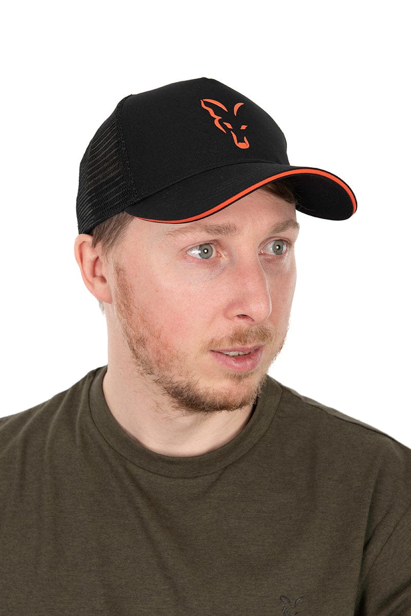 Fox Collection Trucker Cap Black &amp; Orange