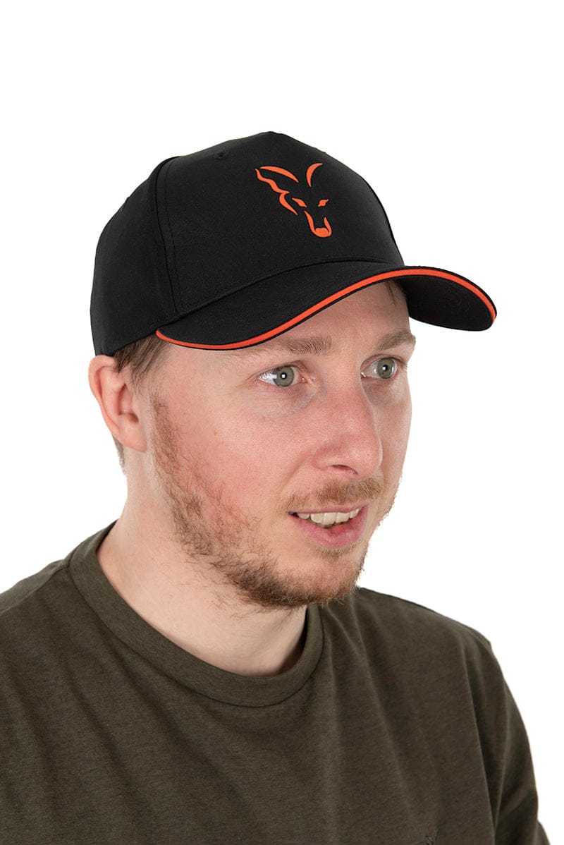 Fox Collection Baseball Cap Black &amp; Orange