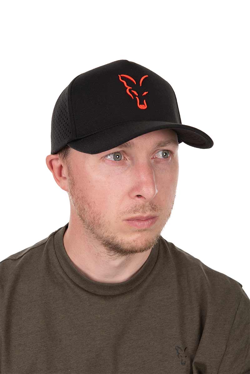 Fox Collection Baseball Cap Black &amp; Orange