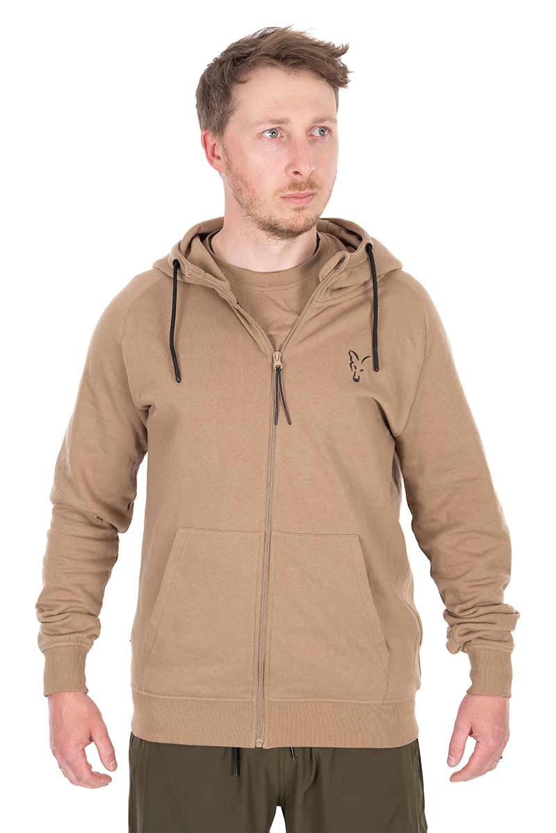 Fox Collection LW Zip Hoody Tan Ltd