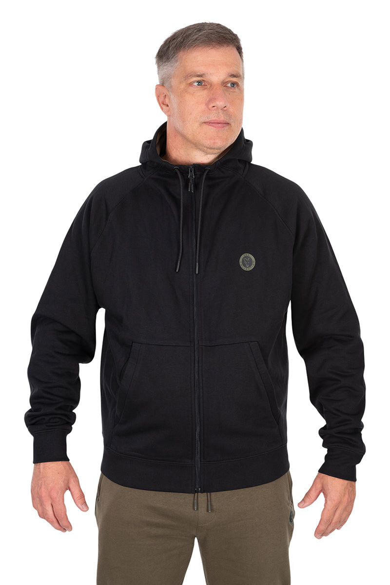Fox Collection Zipped Hoody Black