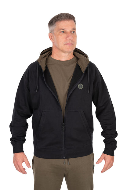 Fox Collection Zipped Hoody Black