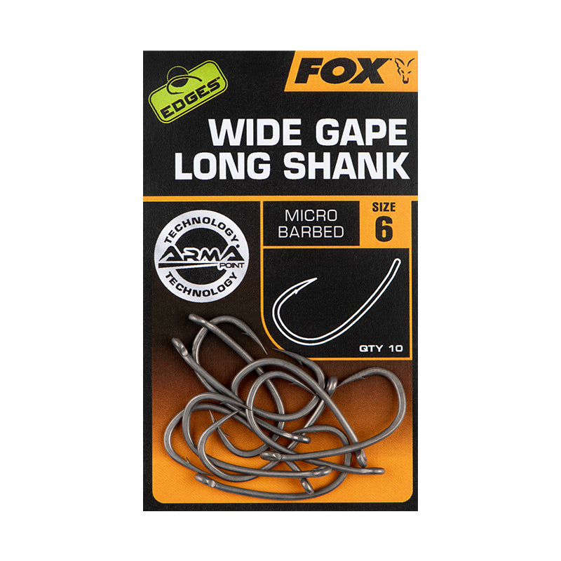 Fox Edges Super Wide Gape Long Shank