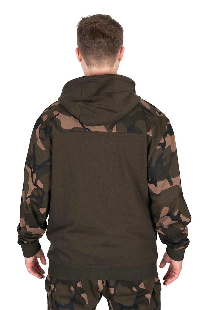 Fox LW Khaki/Camo Split Zip Hoody