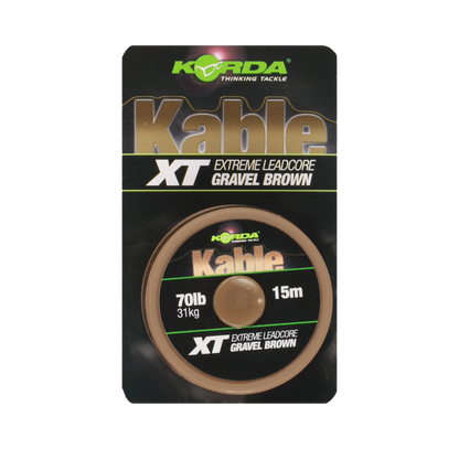 Korda Kable XT Extreme Leadcore 70lb 15m Brown