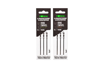 Korda Kable Leadcore Leader Ring Swivel 50cm