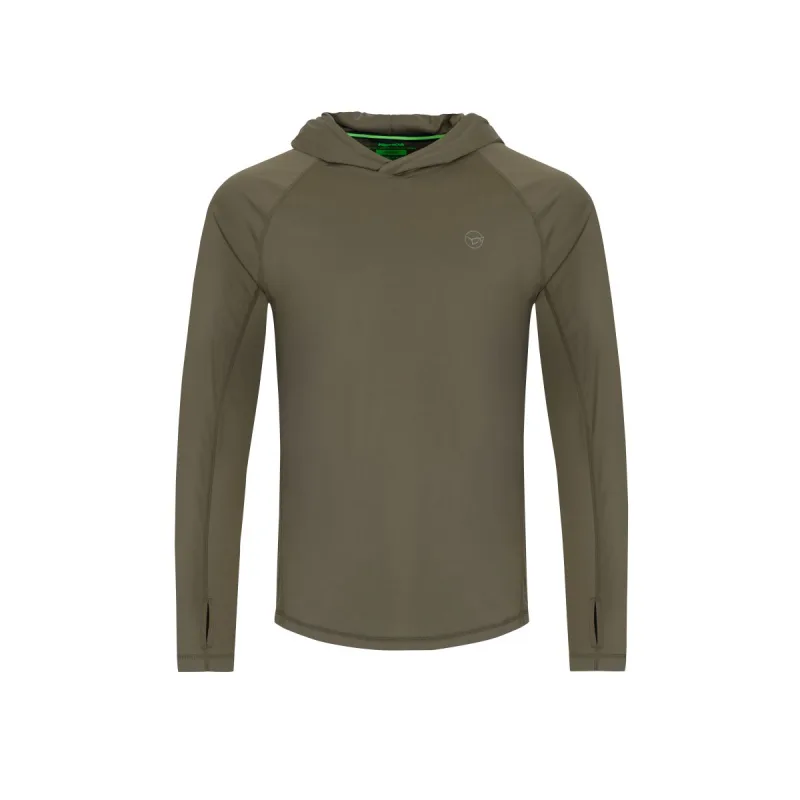 Korda UPF Hooded Top Dark Khaki