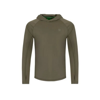 Korda UPF Hooded Top Dark Khaki