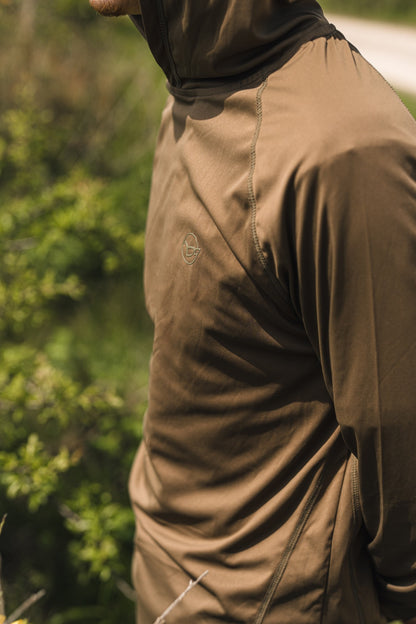 Korda UPF Hooded Top Dark Khaki