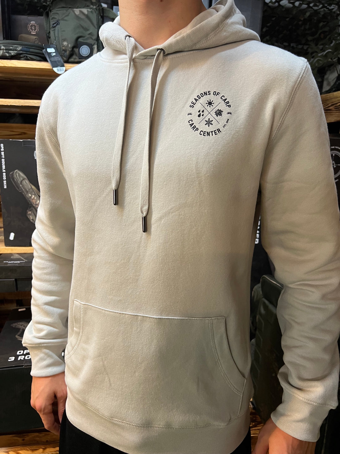 Carp Center Hoody Grey Fog Season of Carp