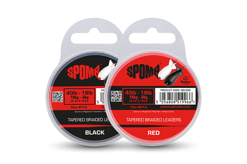 Spomb Tapered Braided Leaders - 3 Stück 40lb-18lb