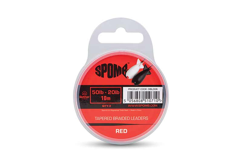 Spomb Tapered Braided Leaders - 3 Stück 50lb-20lb