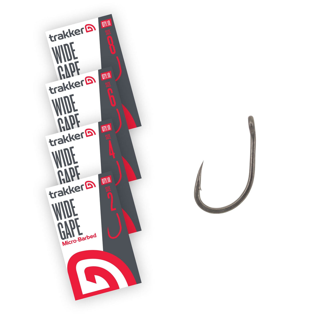Trakker Wide Gape Hooks Micro Barbed