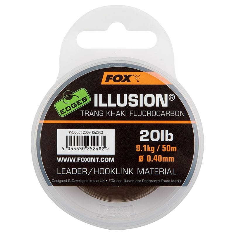 Fox Illusion Flurocarbon Leader Trans Khaki 0,40mm 20lb
