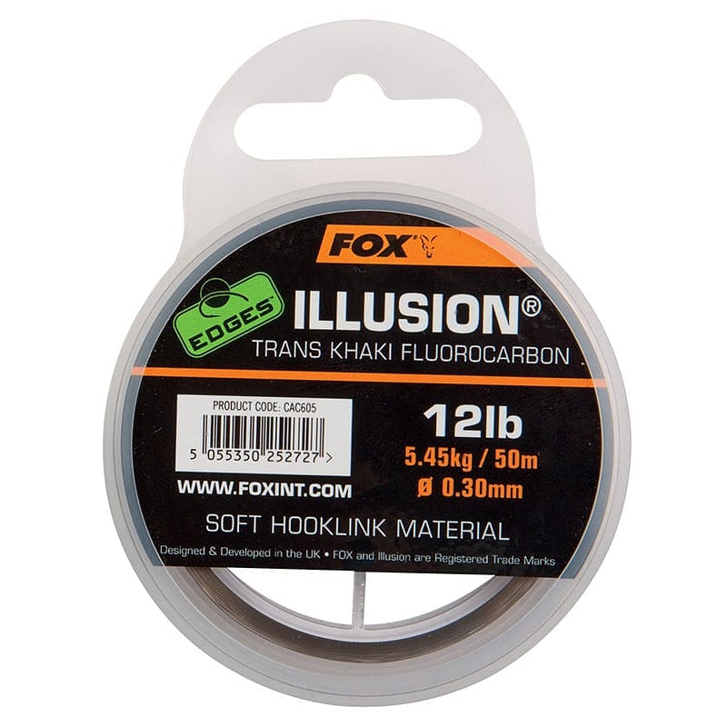 Fox Illusion Soft Hooklink Trans Khaki 0,30mm 12lb