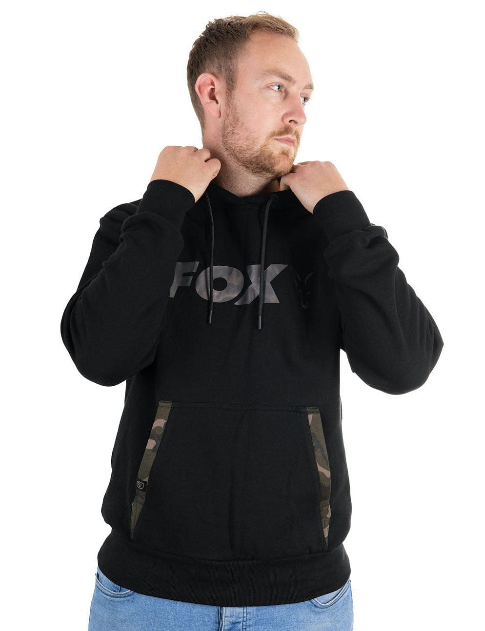 Fox Black/Camo Print Hoody Medium