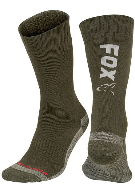 Fox Green/Silver Thermolite Long Socks Small