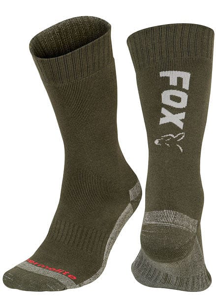 Fox Green/Silver Thermolite Long Socks Large